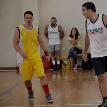 Στιγμιότυπο από την διεξαγωγή των 3on3 αγώνων του 3ου Διεθνούς Τουρνουά Μπάσκετ Κρήτης