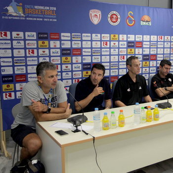 Press conference during the 3rd Crete International Basketball Tournament